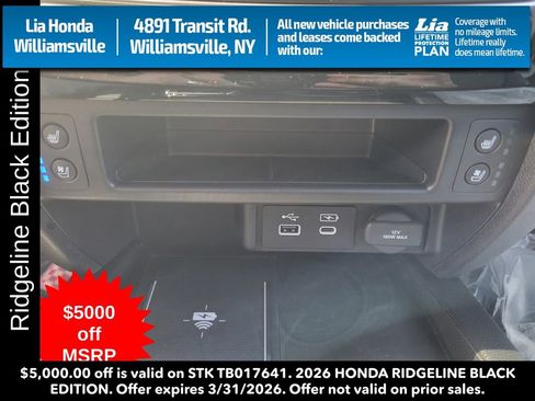 New 2026 Honda Ridgeline Black Edition image 26