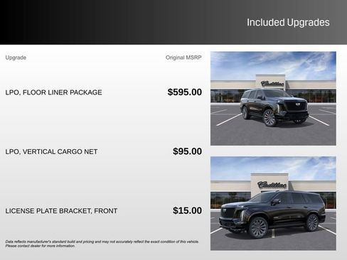 New 2026 Cadillac Escalade V w/ LPO, Floor Liner Package AWD/4WD image 3