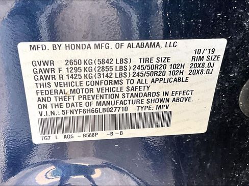 Certified 2020 Honda Pilot Touring image 35