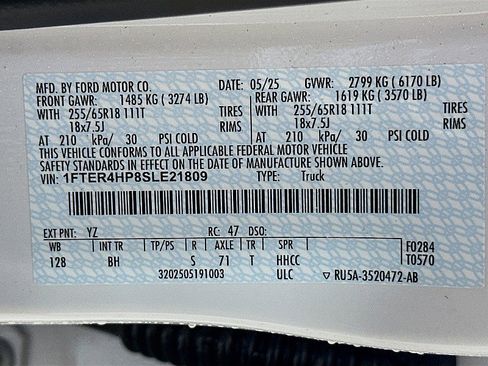 New 2025 Ford Ranger XLT w/ Equipment Group 301A High image 24