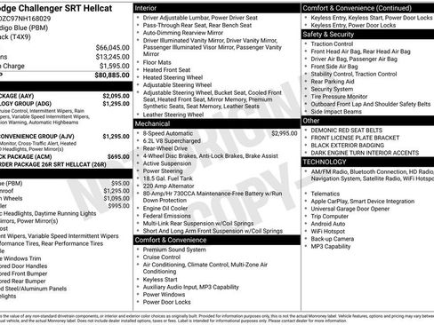 Used 2022 Dodge Challenger SRT Hellcat w/ Plus Package RWD image 6