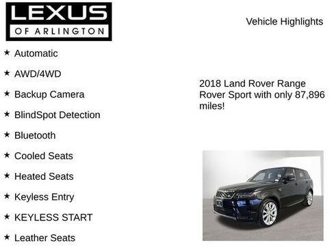 Used 2018 Land Rover Range Rover Sport HSE image 7