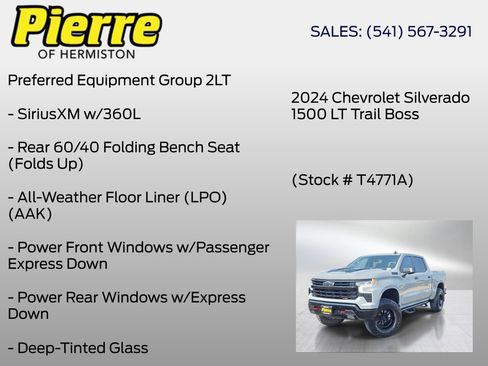 Used 2024 Chevrolet Silverado 1500 LT Trail Boss w/ LT Trail Boss Premium Package AWD/4WD image 6