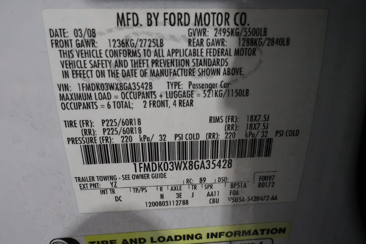 Used 2008 Ford Taurus X Limited FWD image 21