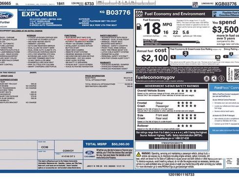 Used 2019 Ford Explorer Limited w/ Class III Trailer Tow Package image 38