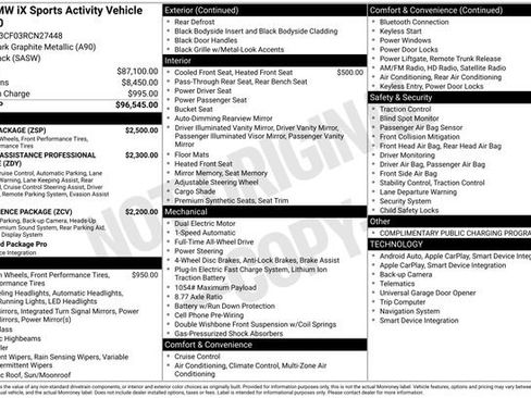 Certified 2024 BMW iX xDrive50 w/ Sport Package AWD/4WD image 38
