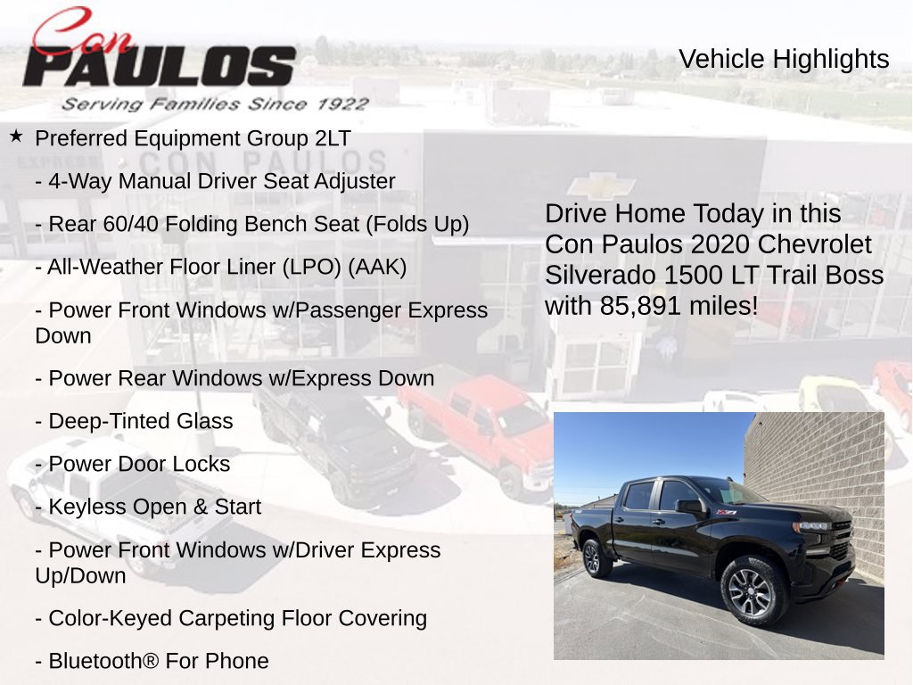 Used 2020 Chevrolet Silverado 1500 LT Trail Boss AWD/4WD image 8