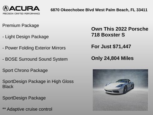 Used 2022 Porsche 718 Boxster S w/ Premium Package image 12