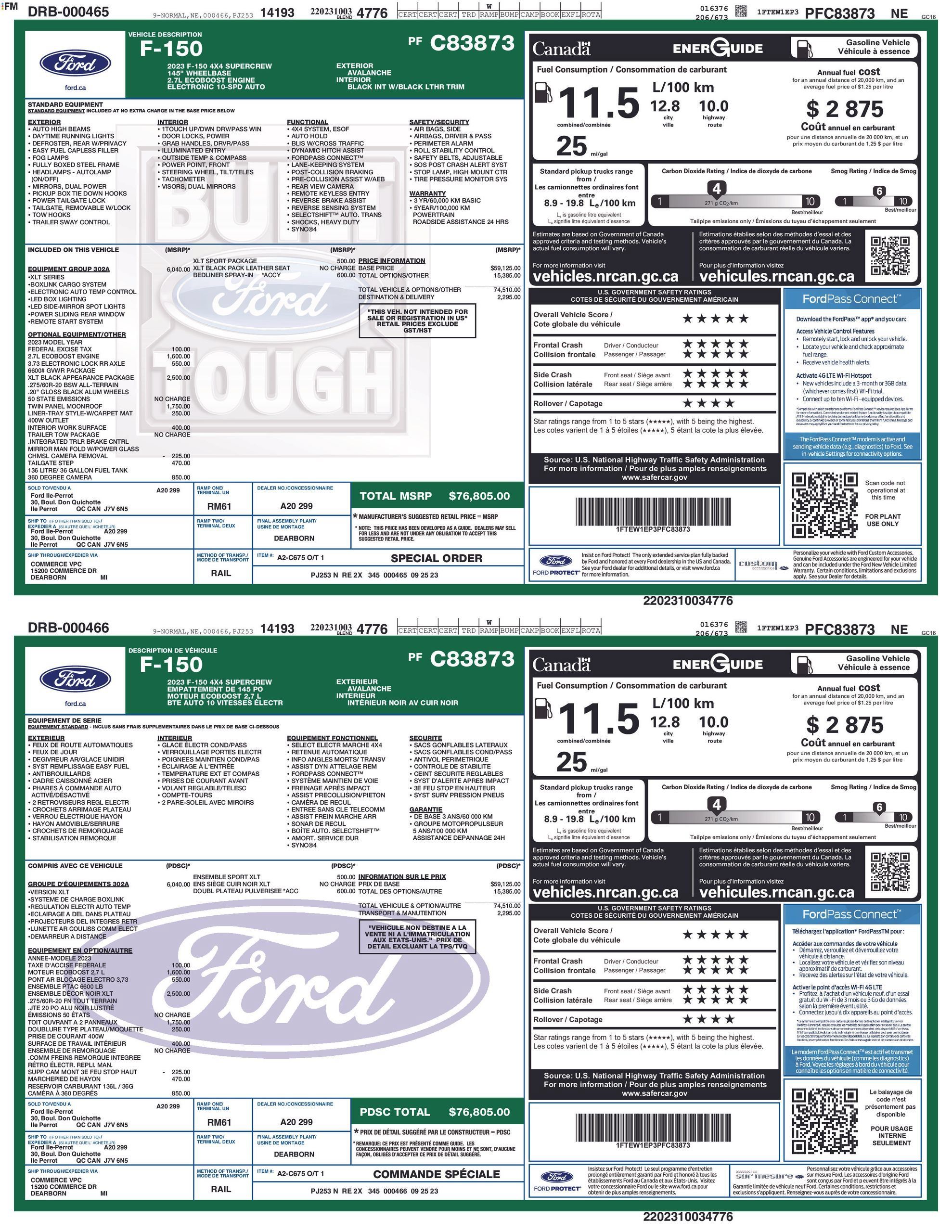 Used 2023 Ford F150 XLT w/ Equipment Group 302A High AWD/4WD image 3