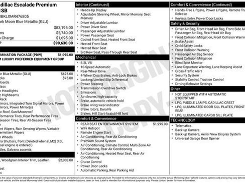 Certified 2021 Cadillac Escalade Premium Luxury w/ LPO, Illumination Package image 34