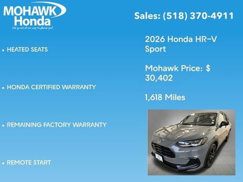 Certified 2026 Honda HR-V Sport image 16