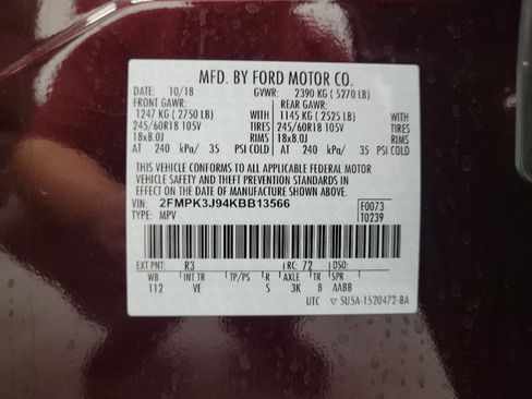 Used 2019 Ford Edge SEL w/ Equipment Group 201A FWD image 33