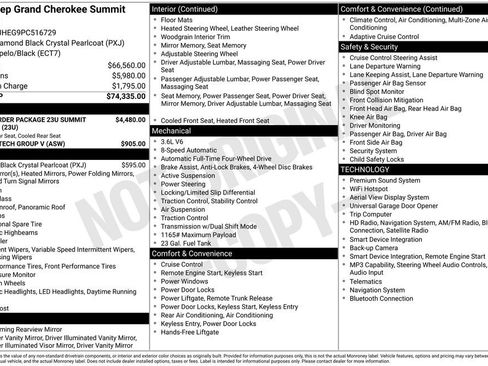 Certified 2023 Jeep Grand Cherokee Summit AWD/4WD image 40