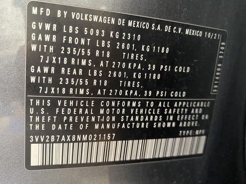 Used 2022 Volkswagen Tiguan SE AWD/4WD image 29