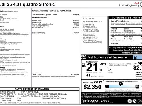 Used 2016 Audi S6 Premium Plus image 5