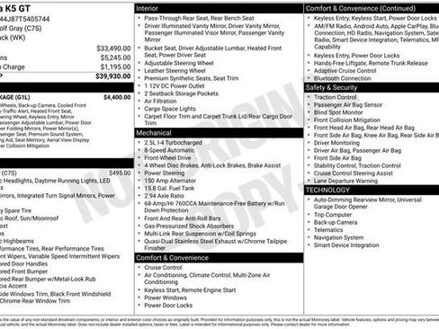 Used 2026 Kia K5 GT w/ GT1 Package image 38