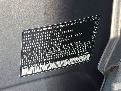 Certified 2022 Volkswagen Tiguan SE w/ Panoramic Sunroof Package image 27