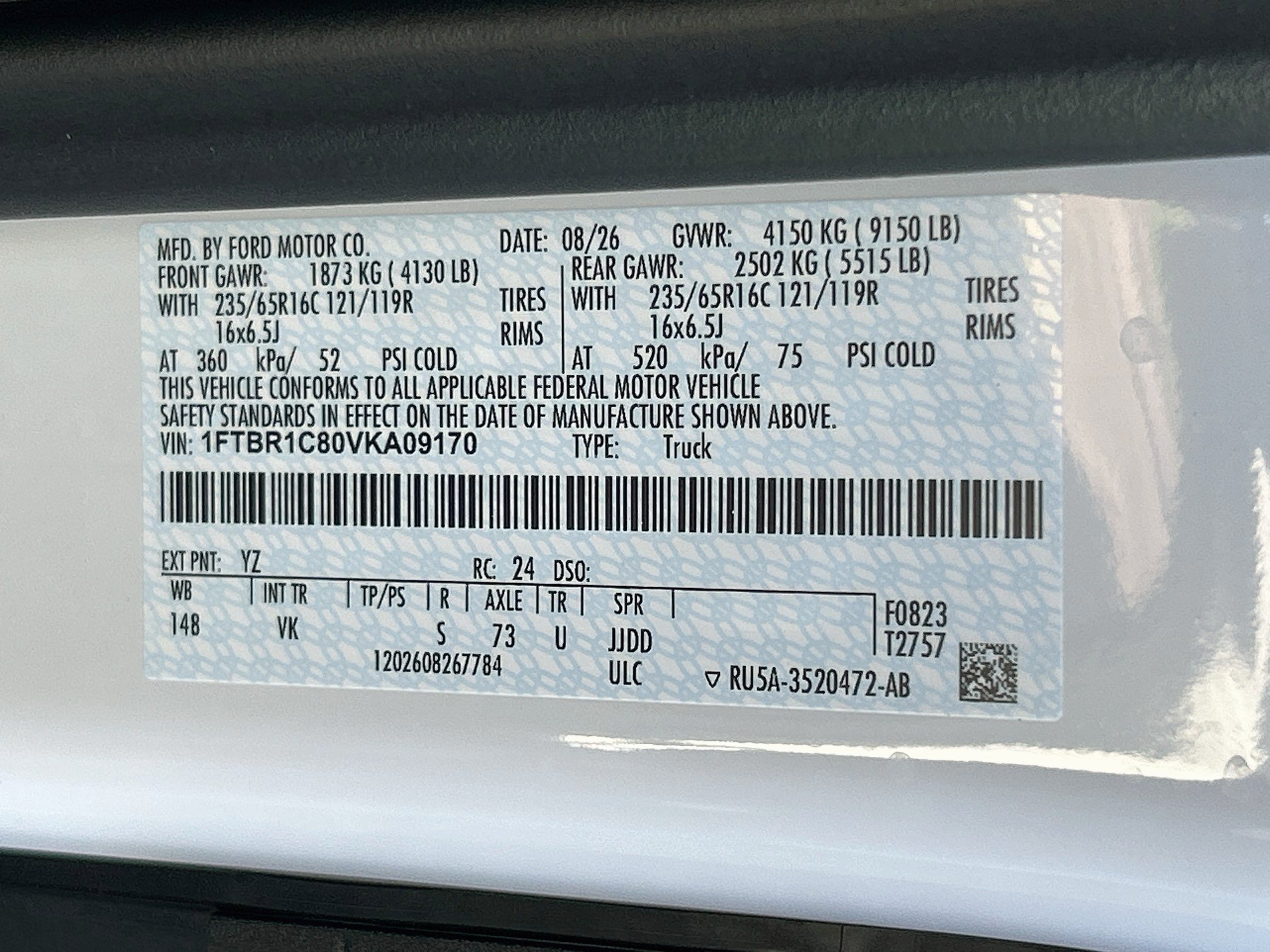 New 2027 Ford Transit 250 148 Medium Roof w/ Load Area Protection Package RWD image 19