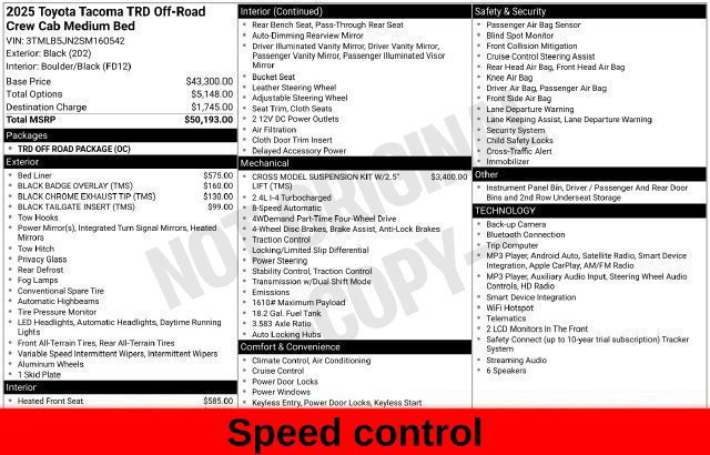 Used 2025 Toyota Tacoma TRD Off-Road AWD/4WD image 45