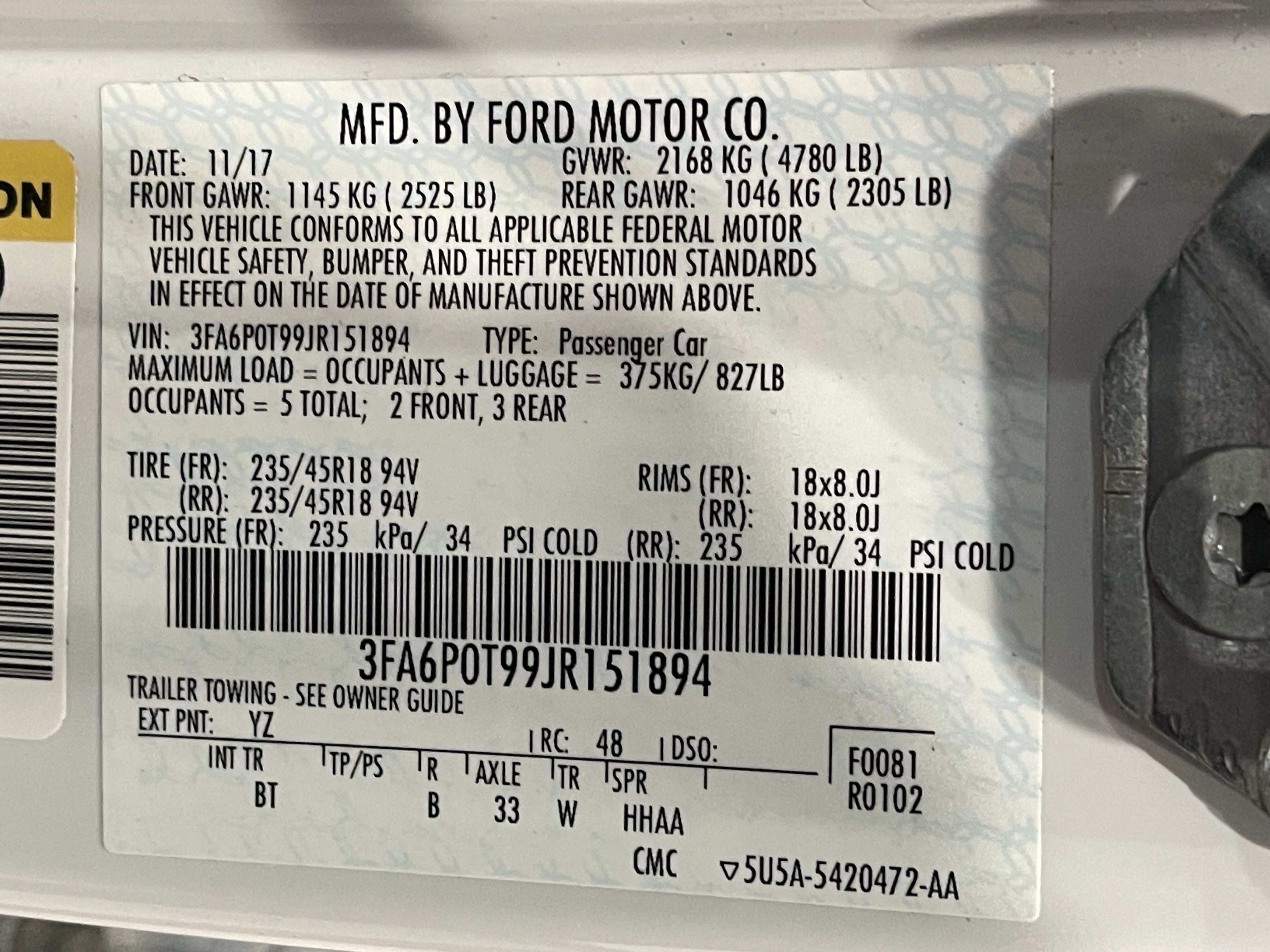 Used 2018 Ford Fusion SE w/ Fusion SE Technology Package AWD/4WD image 25
