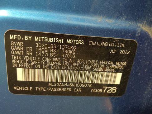 Used 2022 Mitsubishi Mirage ES FWD image 33