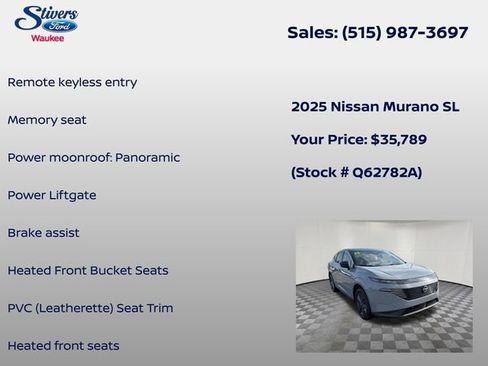 Used 2025 Nissan Murano SL AWD/4WD image 16
