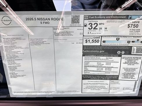 New 2026 Nissan Rogue S FWD image 33