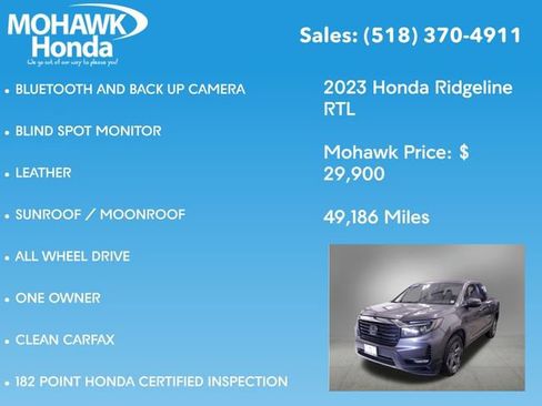 Certified 2023 Honda Ridgeline RTL image 8