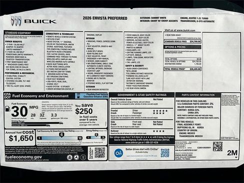 New 2026 Buick Envista Preferred image 21