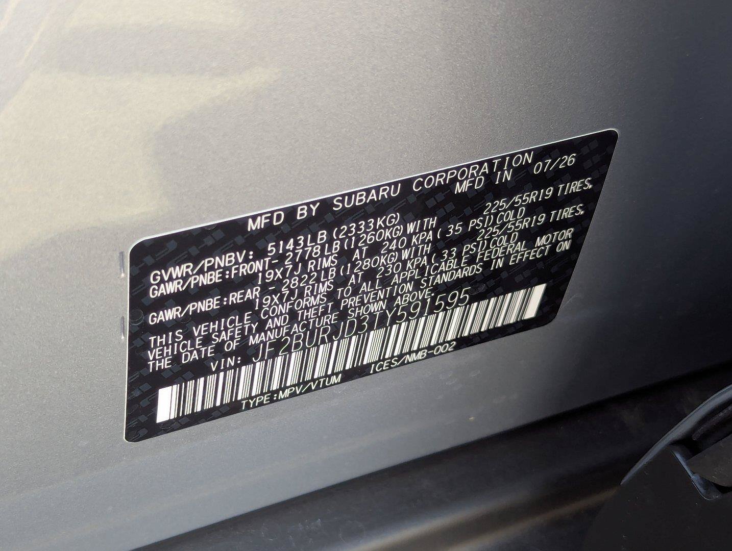 New 2026 Subaru Outback Touring XT AWD/4WD image 43