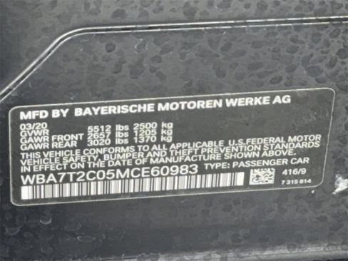 Used 2021 BMW 740i 740i M SPORT,NAV,CAM,PANO,CLMT w/ M Sport Package image 59