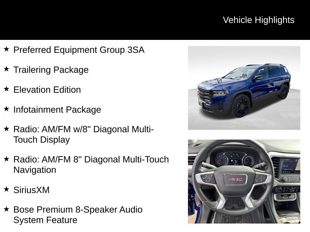 Used 2023 GMC Acadia SLE w/ Infotainment Package AWD/4WD image 9