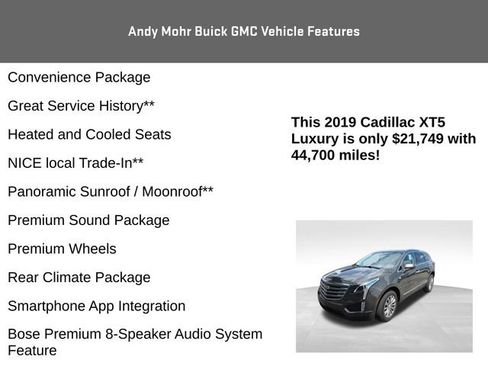 Used 2019 Cadillac XT5 Luxury FWD image 8