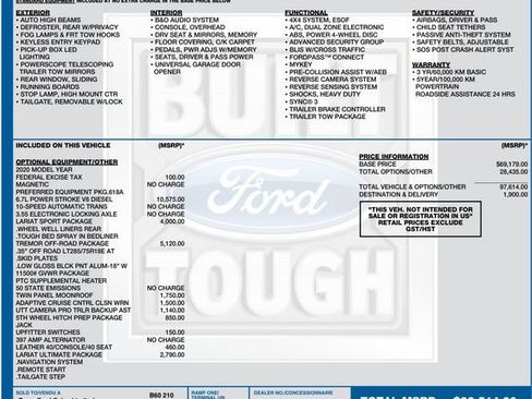 Used 2020 Ford F350 Lariat w/ Tremor Off-Road Package AWD/4WD image 2