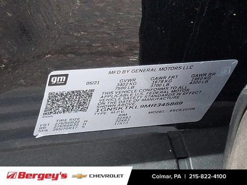 Certified 2021 Chevrolet Tahoe High Country AWD/4WD image 31