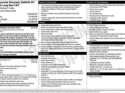 Used 2019 Chevrolet Silverado 2500 W/T w/ WT Convenience Package image 5