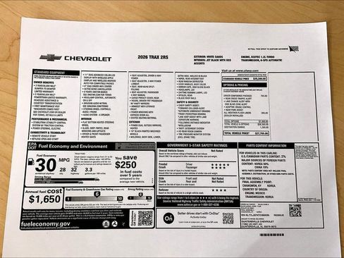 New 2026 Chevrolet Trax RS w/ Driver Confidence Package image 14