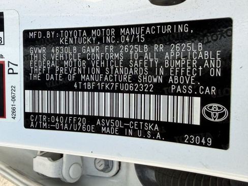 Used 2015 Toyota Camry SE FWD image 26