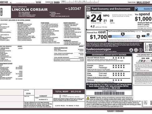 Used 2021 Lincoln Corsair Reserve w/ Equipment Group 201A image 33