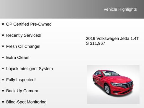 Used 2019 Volkswagen Jetta S w/ Driver Assistance Package image 4