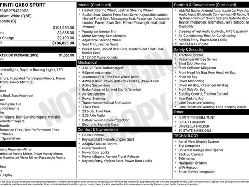 Certified 2026 INFINITI QX80 4WD w/ Sport Exterior Package image 34