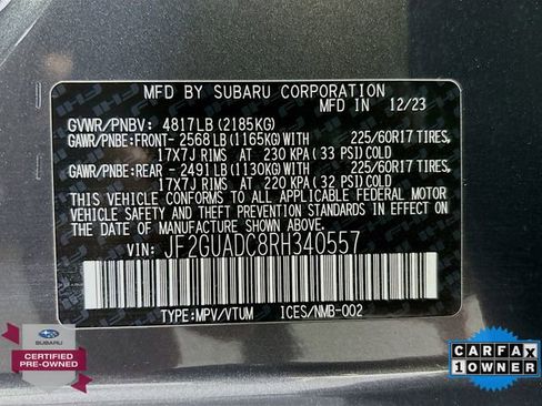 Certified 2024 Subaru Crosstrek 2.0i Premium AWD/4WD image 31
