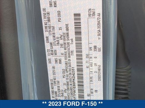 Certified 2023 Ford F150 XLT w/ Equipment Group 302A High image 24
