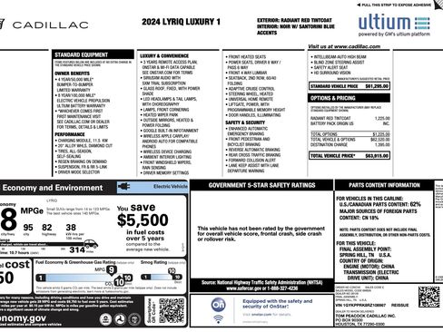 Used 2024 Cadillac Lyriq Luxury RWD image 5