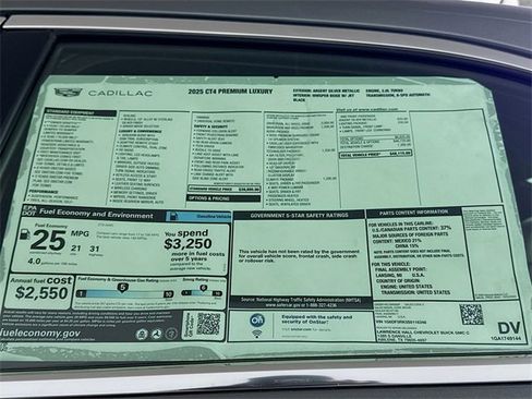 New 2025 Cadillac CT4 Premium Luxury image 20
