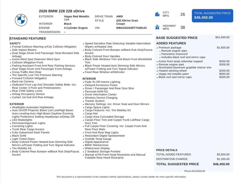 Certified 2026 BMW 228i xDrive w/ Premium Package AWD/4WD image 6