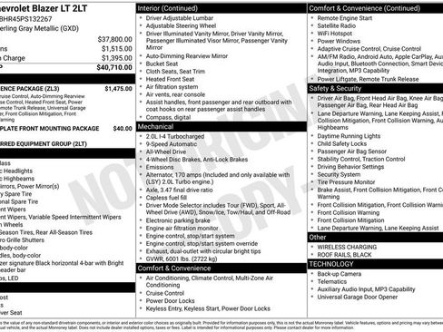 Certified 2023 Chevrolet Blazer LT w/ Convenience Package AWD/4WD image 5