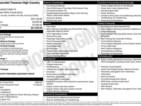 New 2026 Chevrolet Traverse High Country AWD/4WD image 3