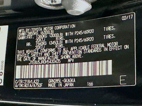 Used 2017 Toyota 4Runner Limited image 12