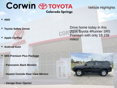 Used 2024 Toyota 4Runner SR5 Premium w/ SR5 Premium Package AWD/4WD image 6